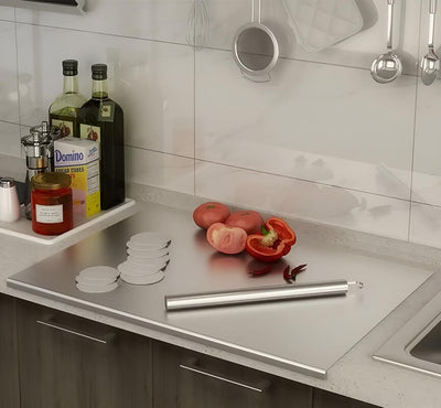 Tabla cortar acero inox 304 para carne frutas verduras