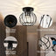 Lámpara techo cristal negro para cocina comedor sala
