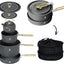 Set cocina camping ligero con olla y sartén portátil