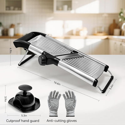 Rebanadora mandolina acero inox para papas y verduras