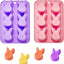 2 Moldes Silicona Conejo 3D para Hornear y Velas