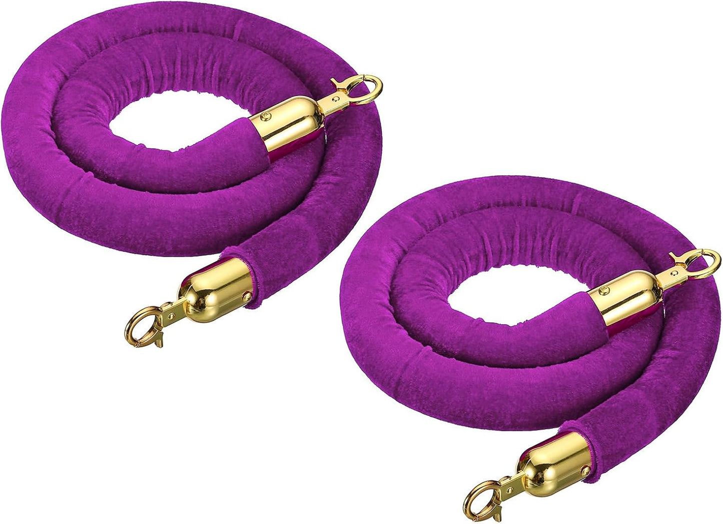 Cuerda terciopelo 1m con ganchos soporte poste morado