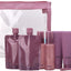 Set 10 Botellas Viaje TSA Aprobadas Sin Fugas Malva
