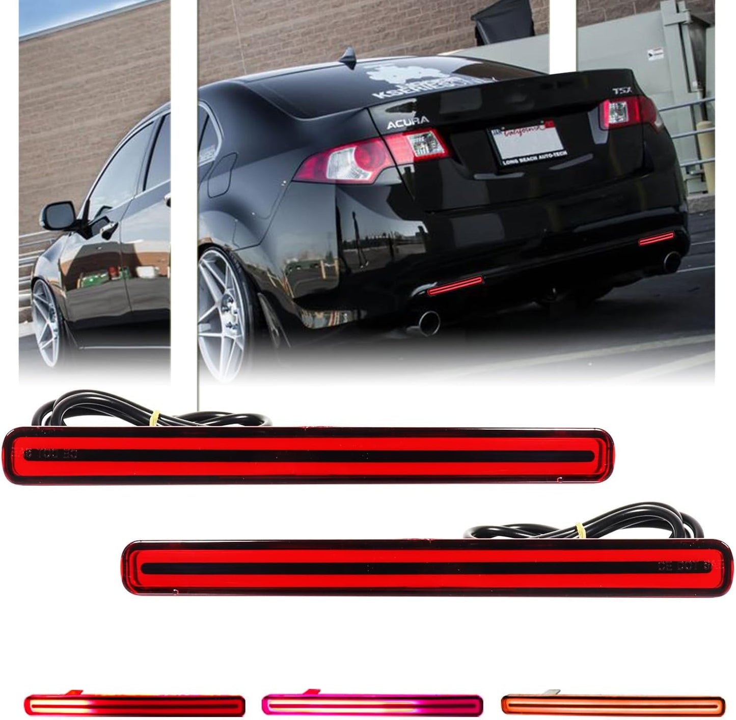 2 Pzas Luz Reflectora LED Parachoques Acura TSX 09-14