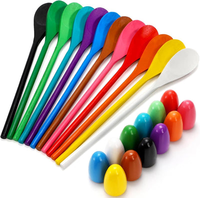 Set 24 Pzas Huevos Pascua y Cuchara para 12 Jugadores