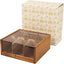 Caja té madera acacia 6 compartimentos tapa acrílico