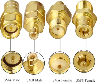 Adaptador coaxial SMA a SMB para antena automóvil DAB