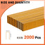 Set 2000 Grapas Corona Estrecha 1/4pulg Galvanizadas 3/4pulg
