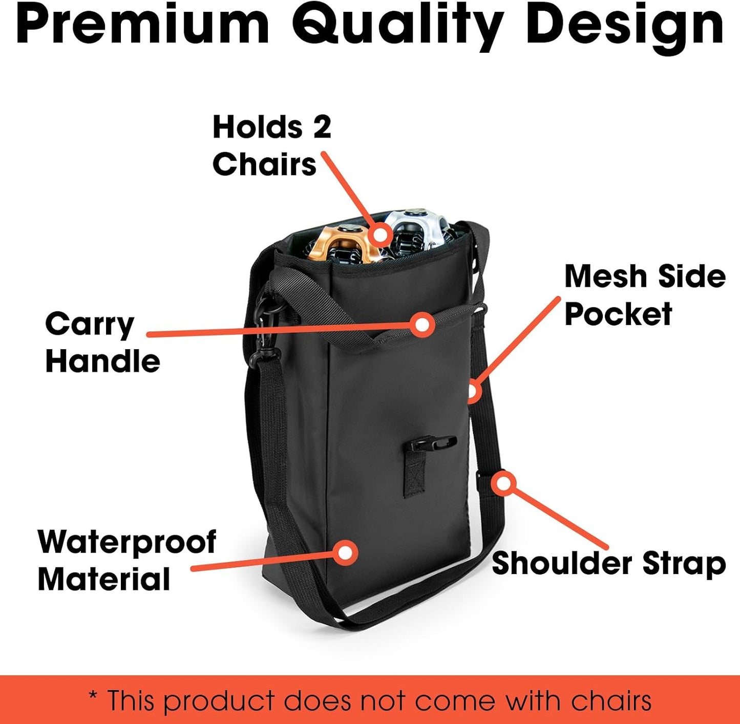 Bolsa para sillas impermeable 2-6 sillas camping
