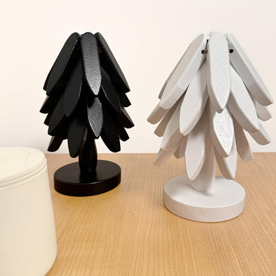 Set 4 Salvamanteles Madera Nogal Forma Árbol