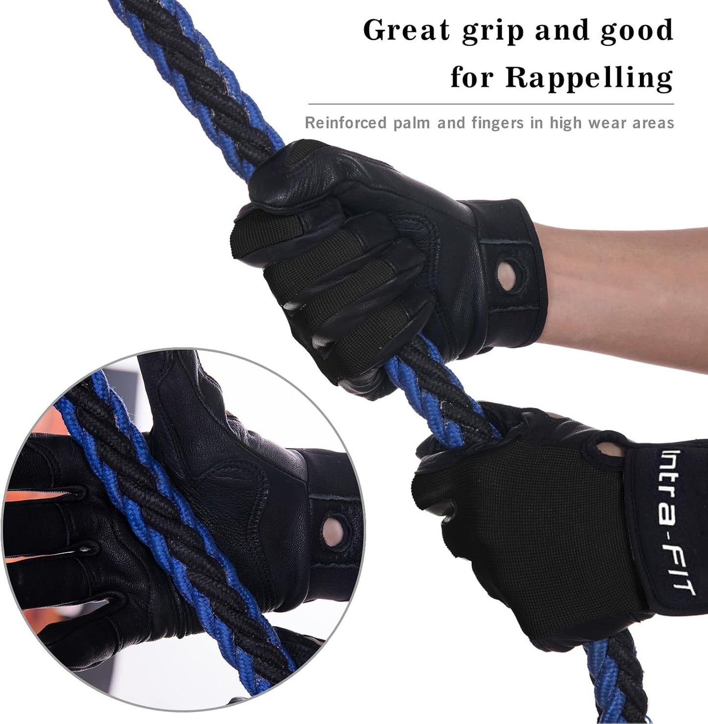 Guantes escalada transpirables acolchados dedo completo