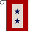 Bandera jardín cuerpo marines 2 estrellas azules