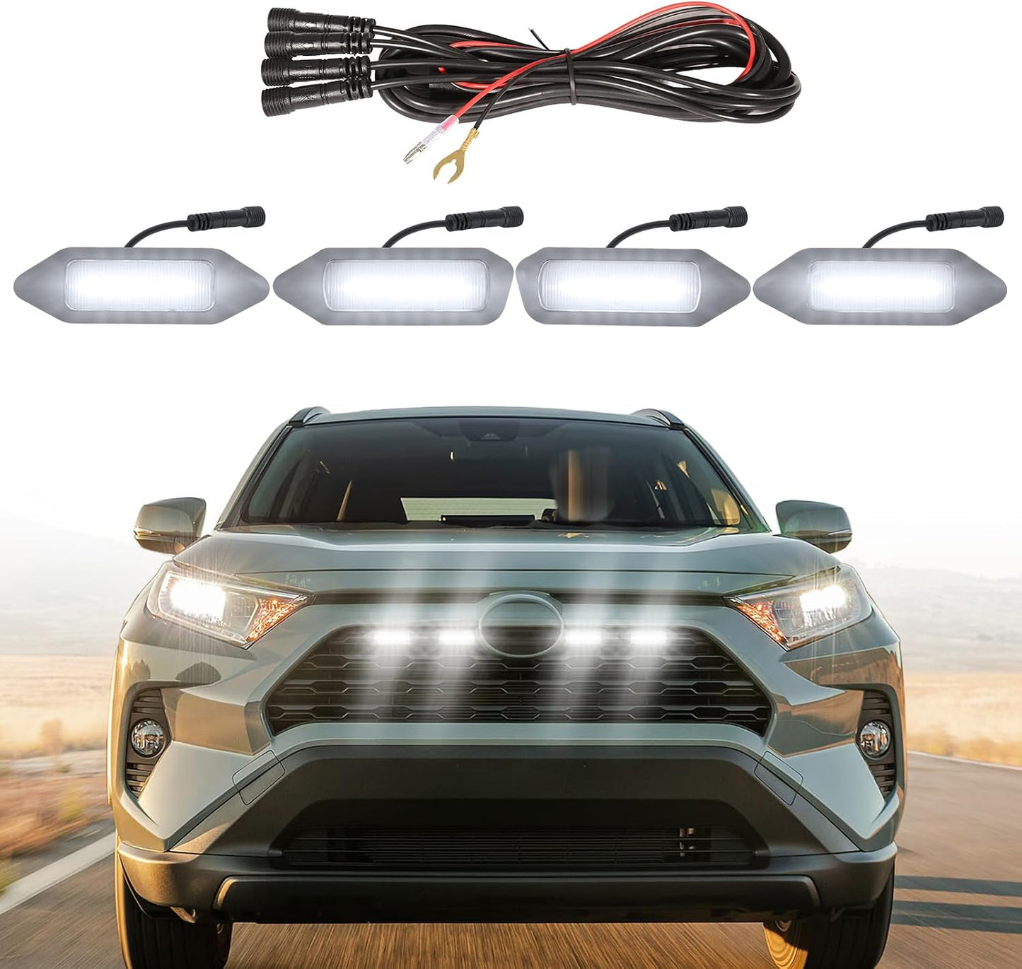 Luces parrilla delanteras Toyota RAV4 19-25 LED blanco