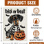 Bandera Halloween perro salchicha calavera decoración jardín