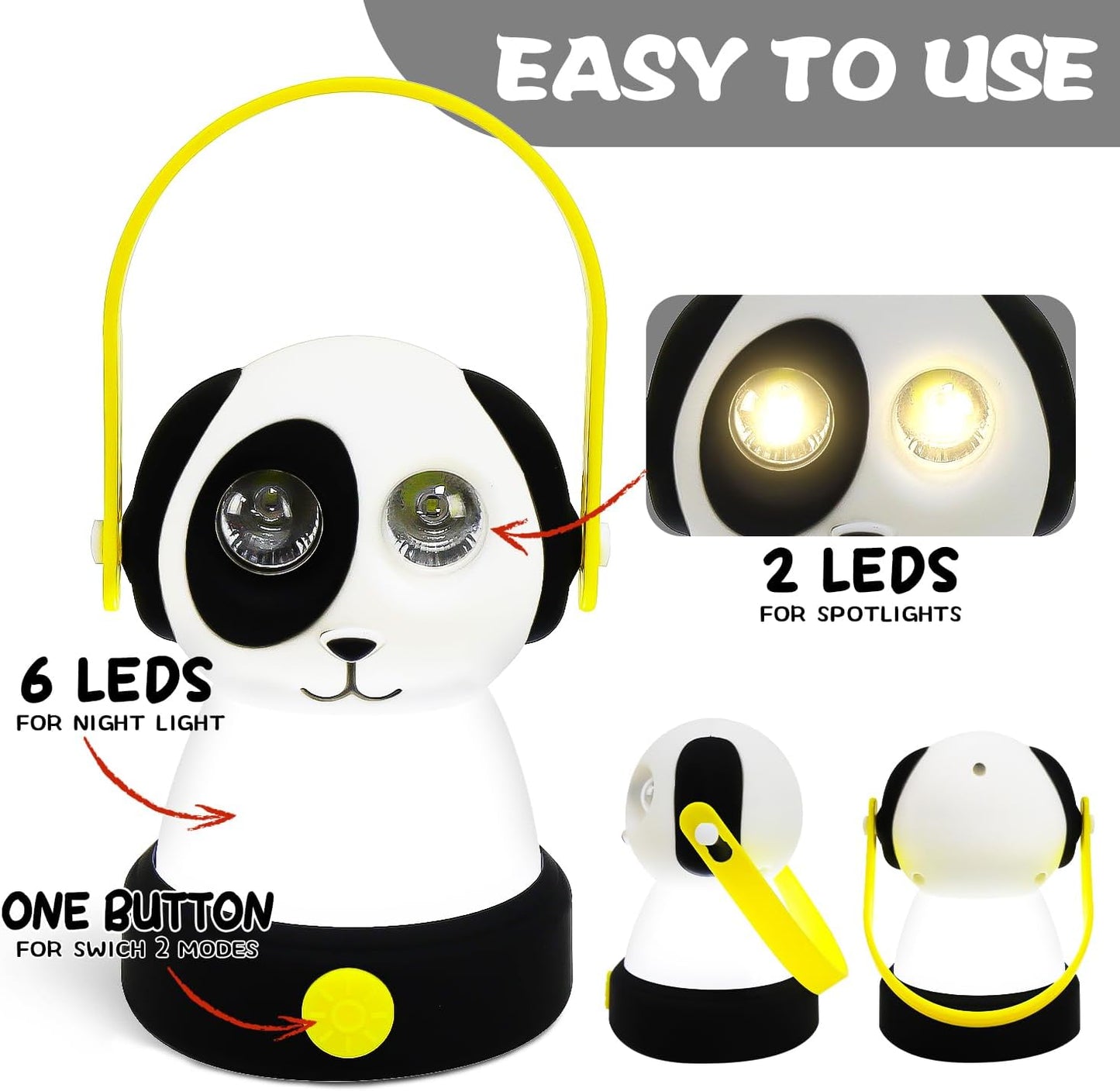 Linterna frontal para niños al aire libre y set LED ligero