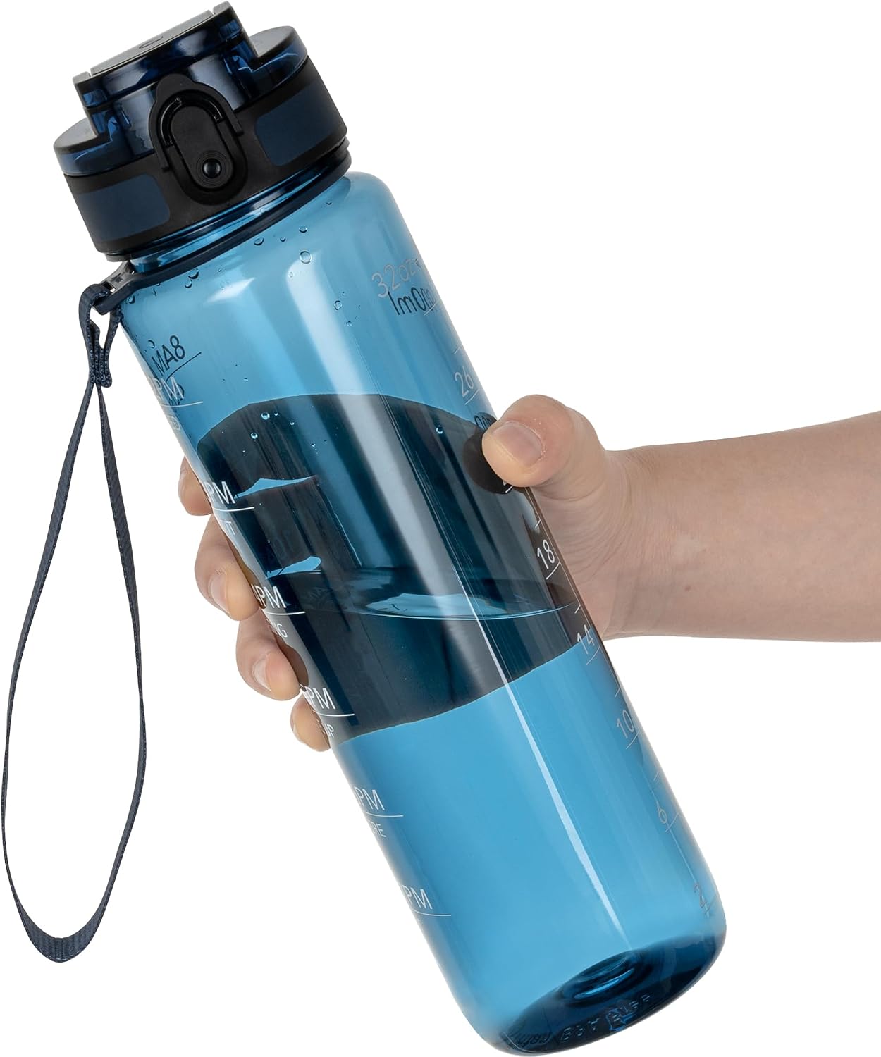 Botella agua Tritan sin BPA 32oz azul medianoche
