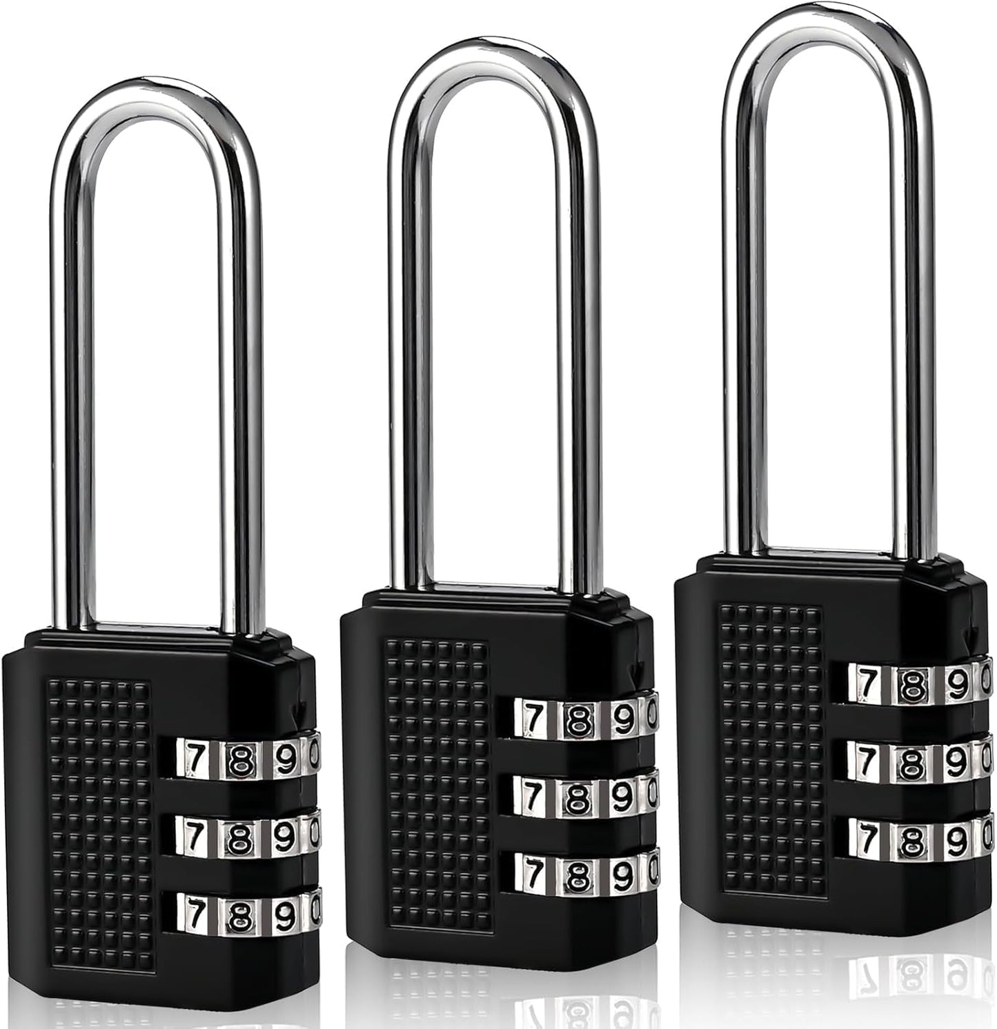 Cerradura combinación 3 dígitos puerta maleta set 3 negro