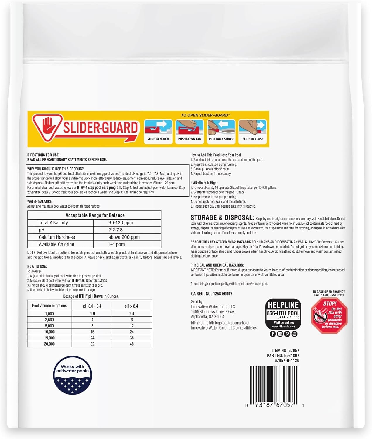 Químico para piscina para reducir pH 5 libras
