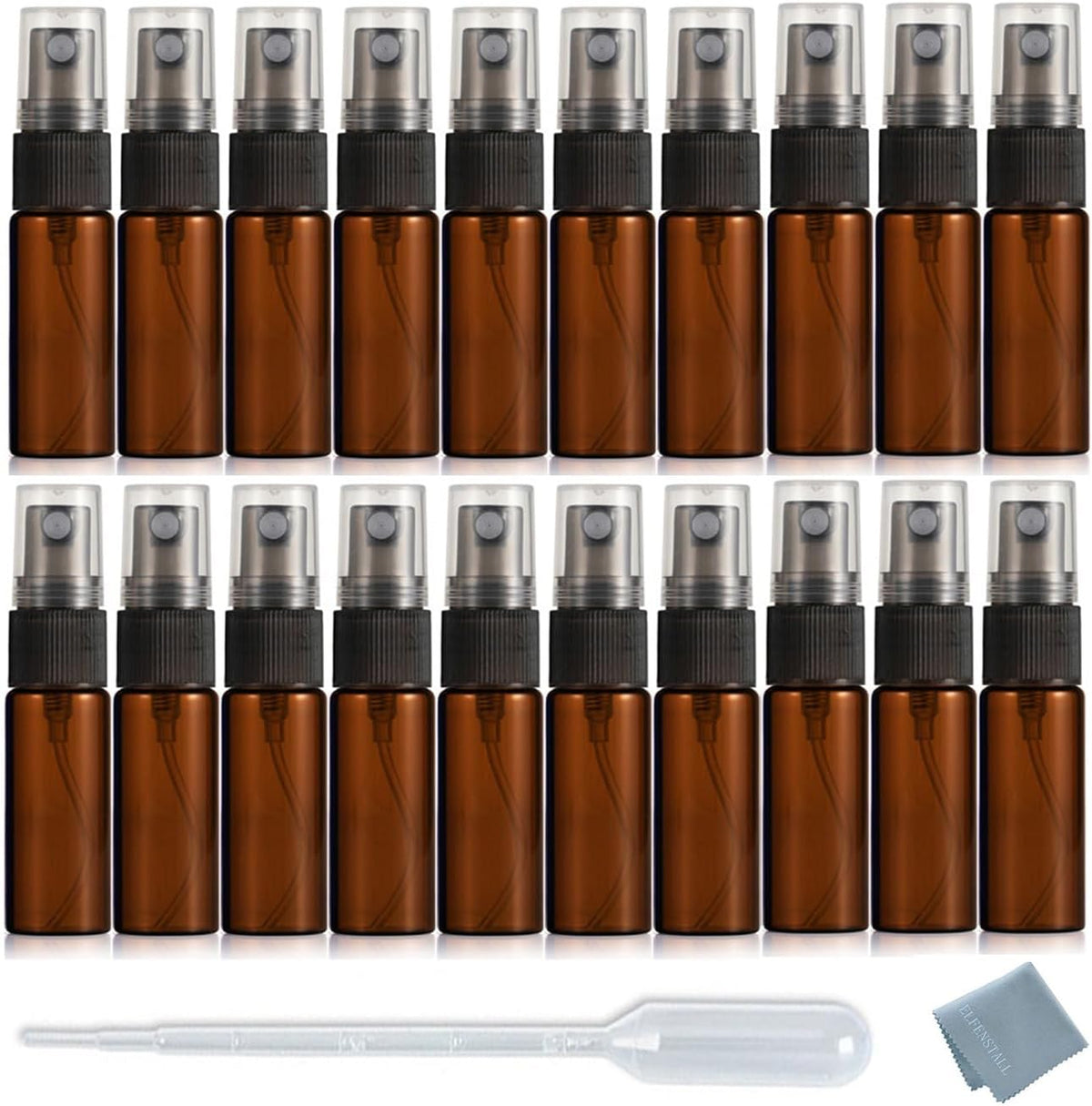 20 Pzas Botella Vidrio Spray Perfume Recargable 3ml