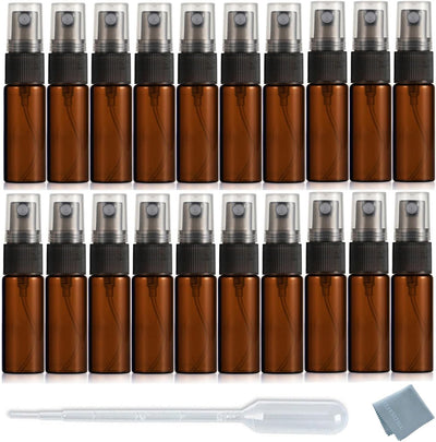 20 Pzas Botella Vidrio Spray Perfume Recargable 3ml
