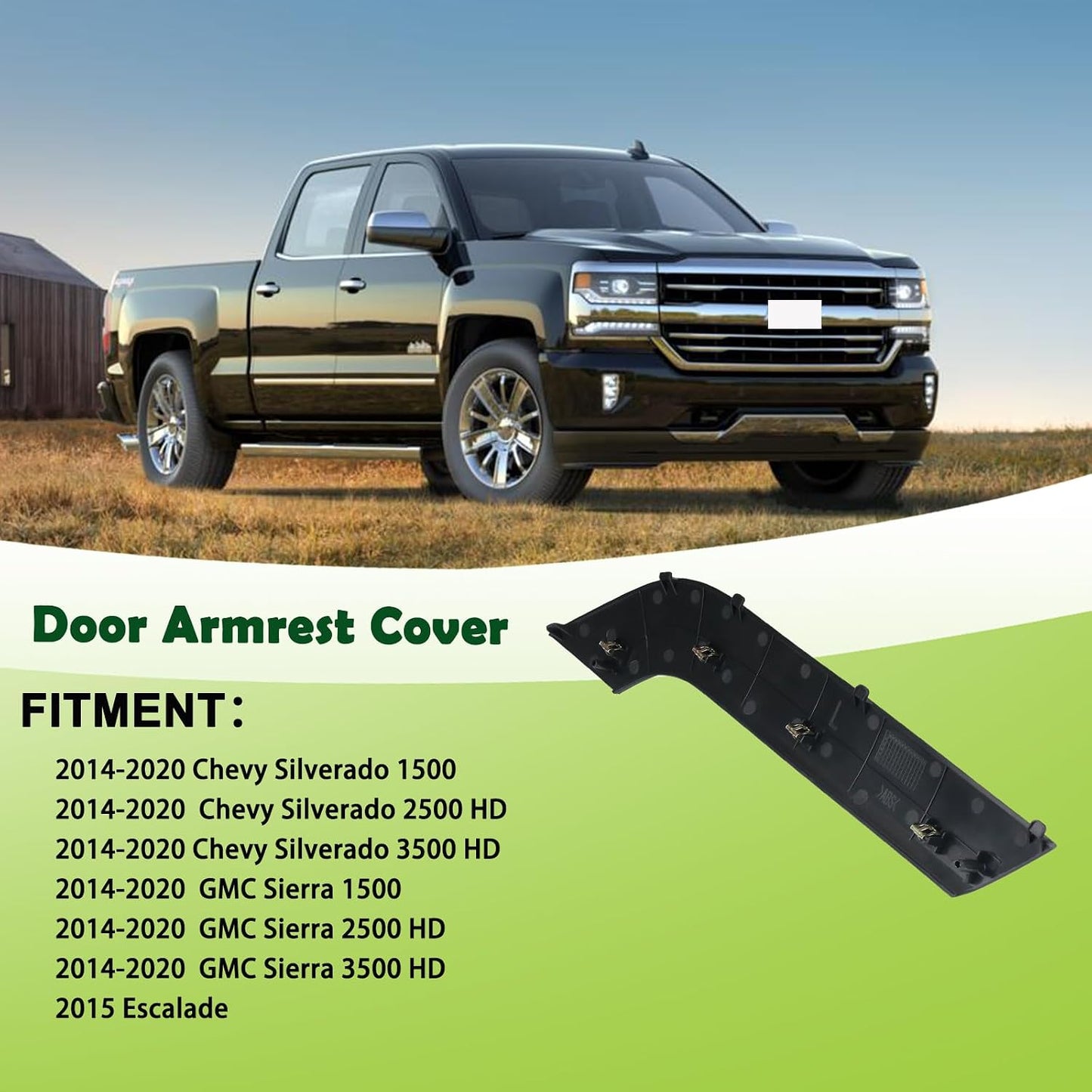 Cubierta reposabrazos puerta conductor comp Chevy Silverado