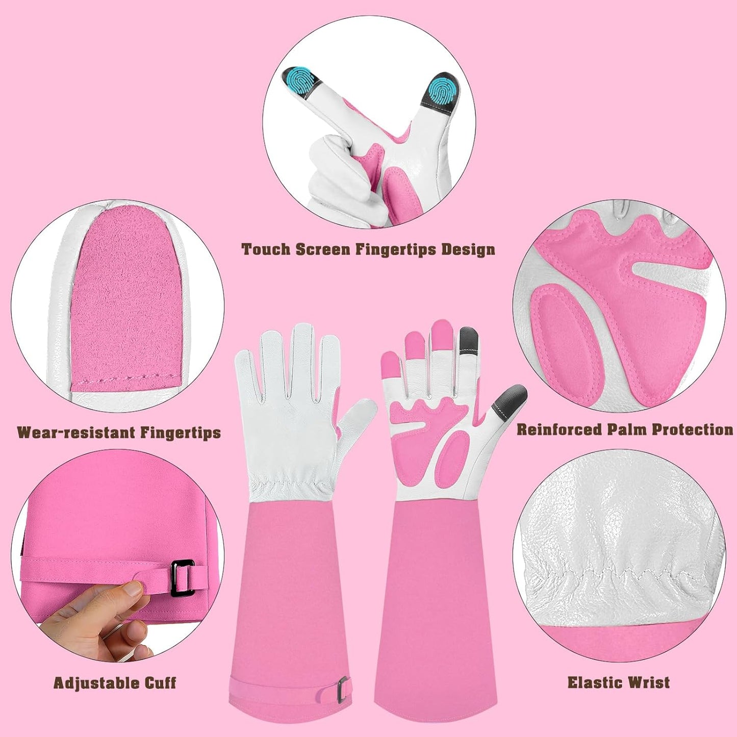 Guantes jardinería resistente espinas para mujer/hombre S