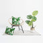 Funda almohada decorativa lona verde selva 18x18"
