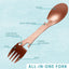 Spork 5en1 acero inox para campamento cuchara tenedor abrelatas