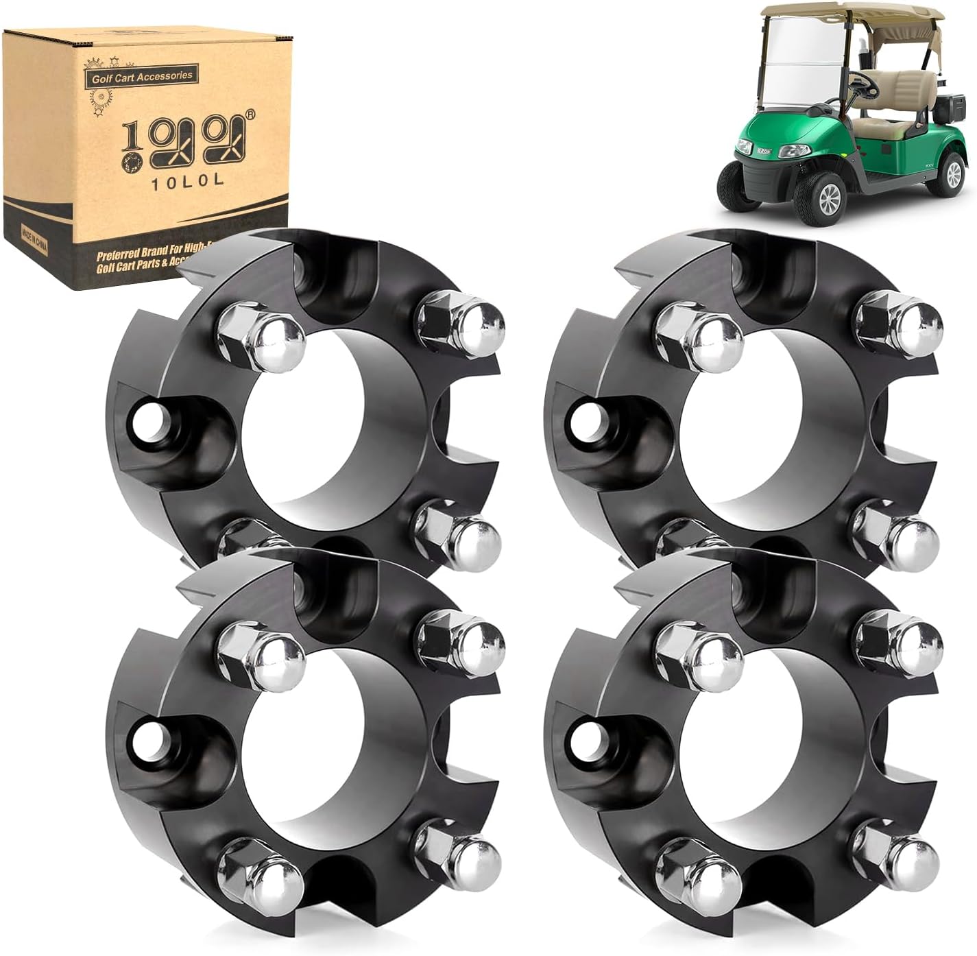 Adaptadores rueda carrito golf 2pulg para EZGO Club Car 4