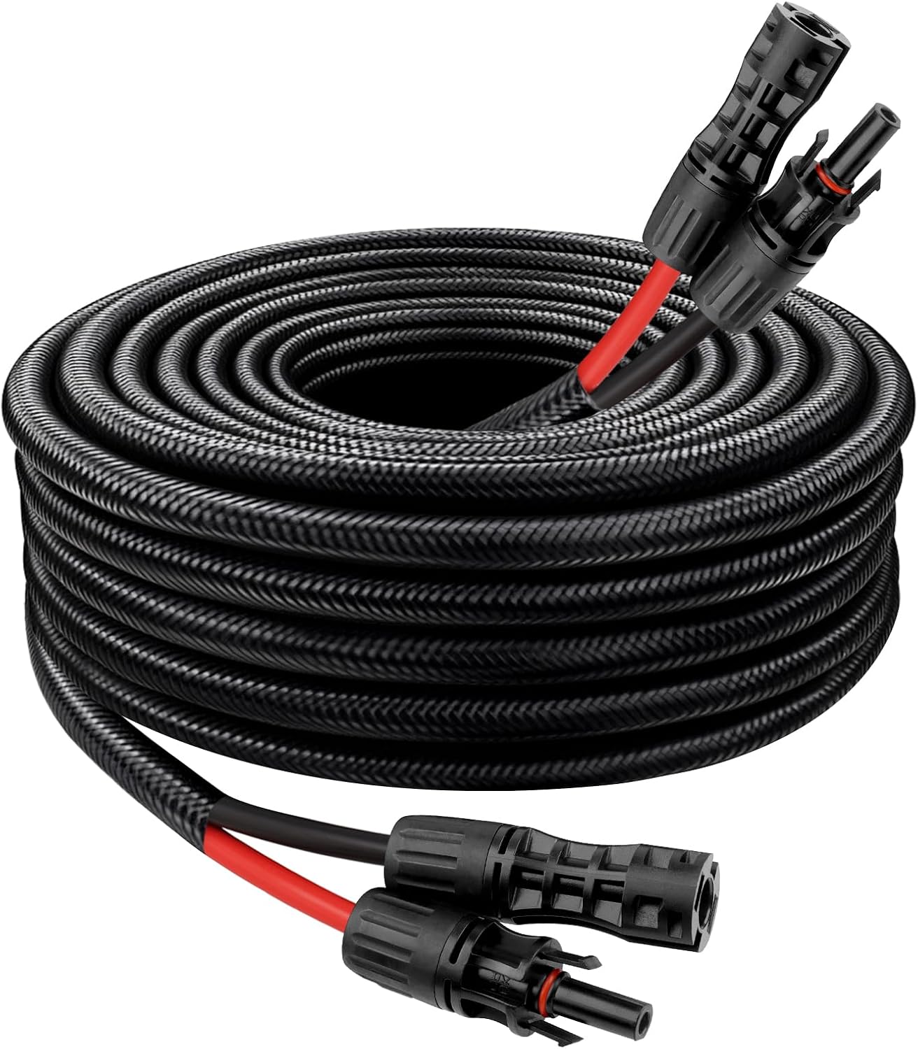 Cable solar 8 AWG 15pies con conectores impermeables