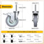 Ruedas giratorias 5pulg set 4 con vástago expansible comp