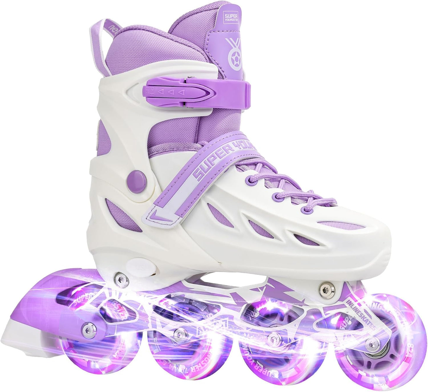 Patines en línea ajustables para niños con ruedas iluminadas