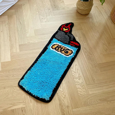 Alfombra antideslizante dormitorio sala 31.5x9.4pulg azul