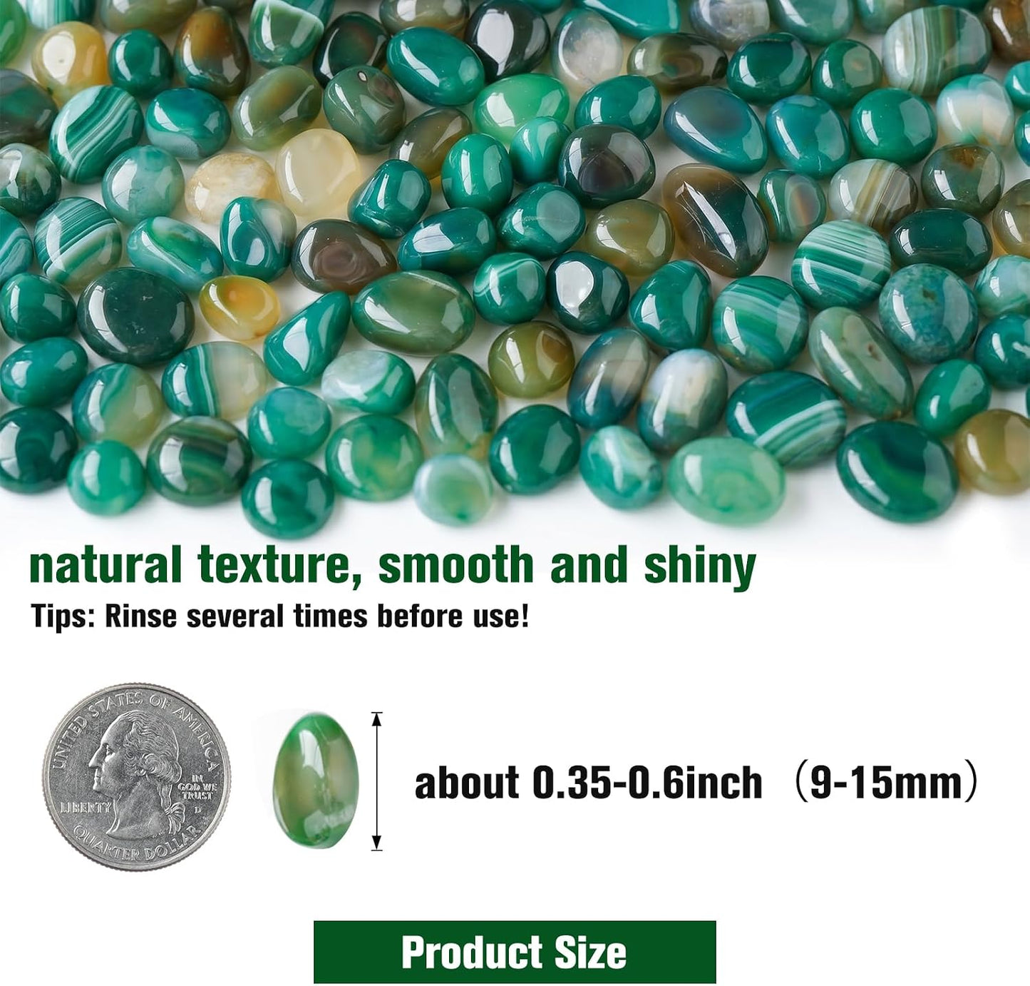 Grava acuario verde 4lb rocas suculentas