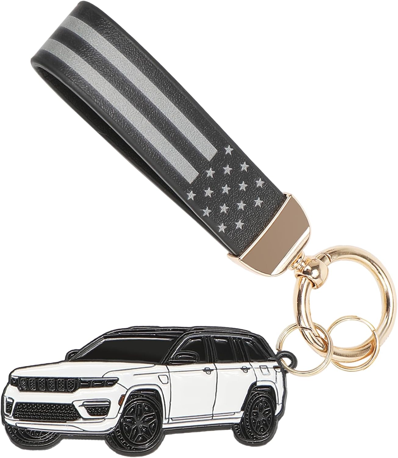 Llavero Jeep Grand Cherokee cuero americano metal