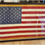 Bandera EE.UU. con flecos dorados 4x6ft para interiores