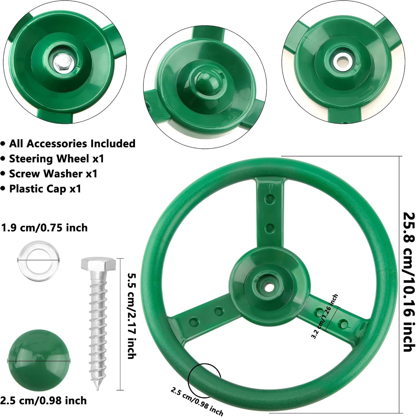 Set accesorios volante plástico para parque infantil