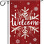 Bandera jardín navidad 12x18pulg doble cara copo nieve