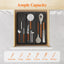 Organiz. cubiertos cajón cocina expandible ajustable