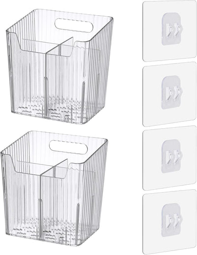2 Cubos Organizadores Soporte Cepillos Dientes Pared