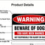 Letrero Beware of Dog aluminio 10x7" 2 Uds