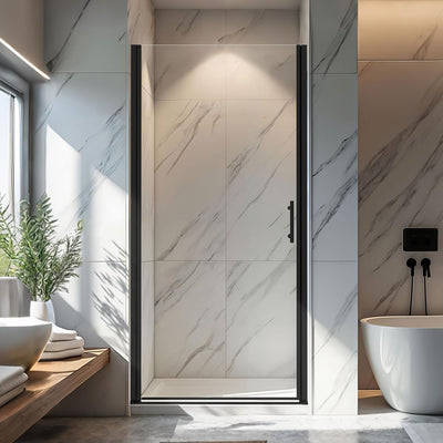 Puerta ducha pivotante sin marco 30-31.2x72pulg vidrio templado