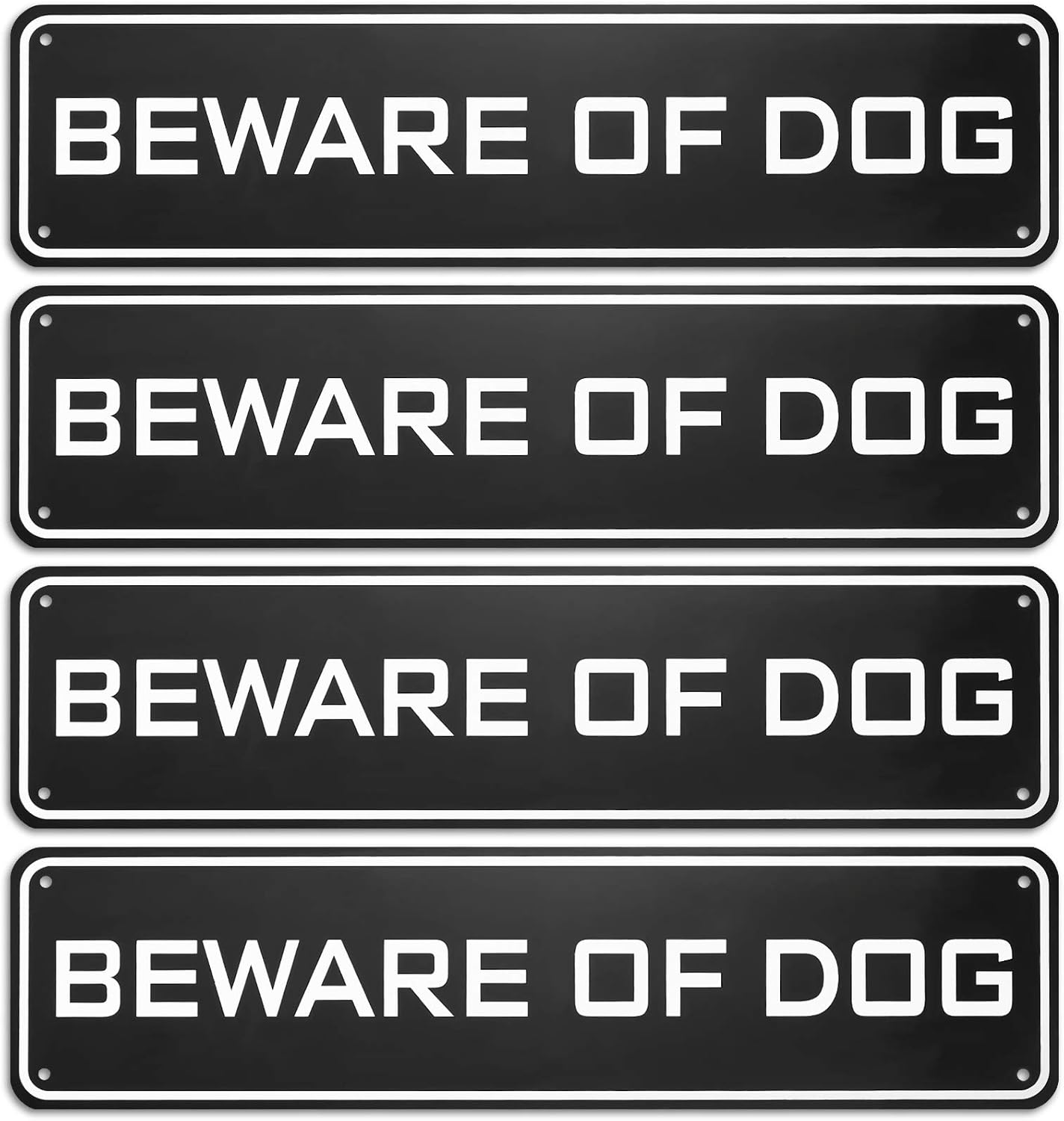 Letrero aluminio Beware of Dog resistente patio jardín