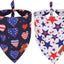Bandana perro 4 de julio estrellas y bandera reversible grande