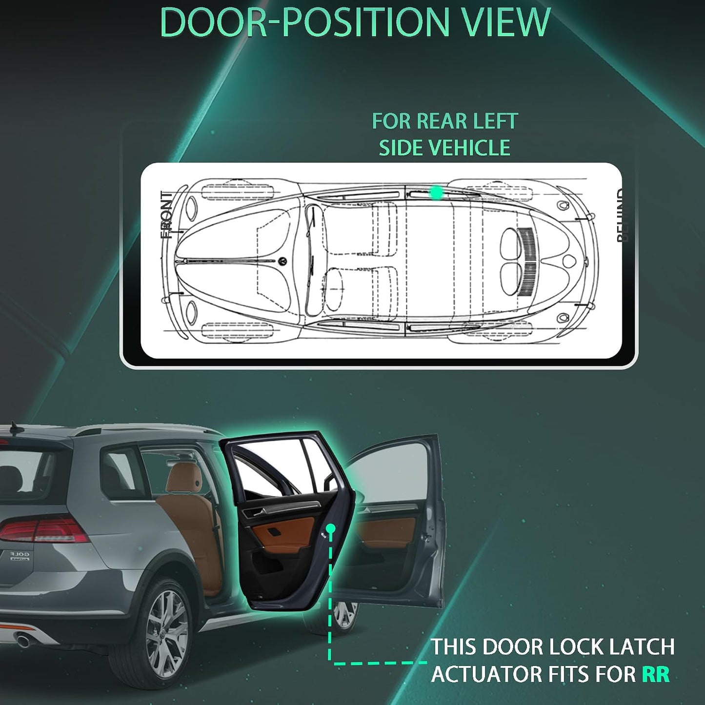 Actuador pestillo puerta trasera derecha VW MK6 MK7