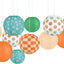 12 Linternas Papel 8pulg Estilo Bohemio Decoración Aula Fiesta