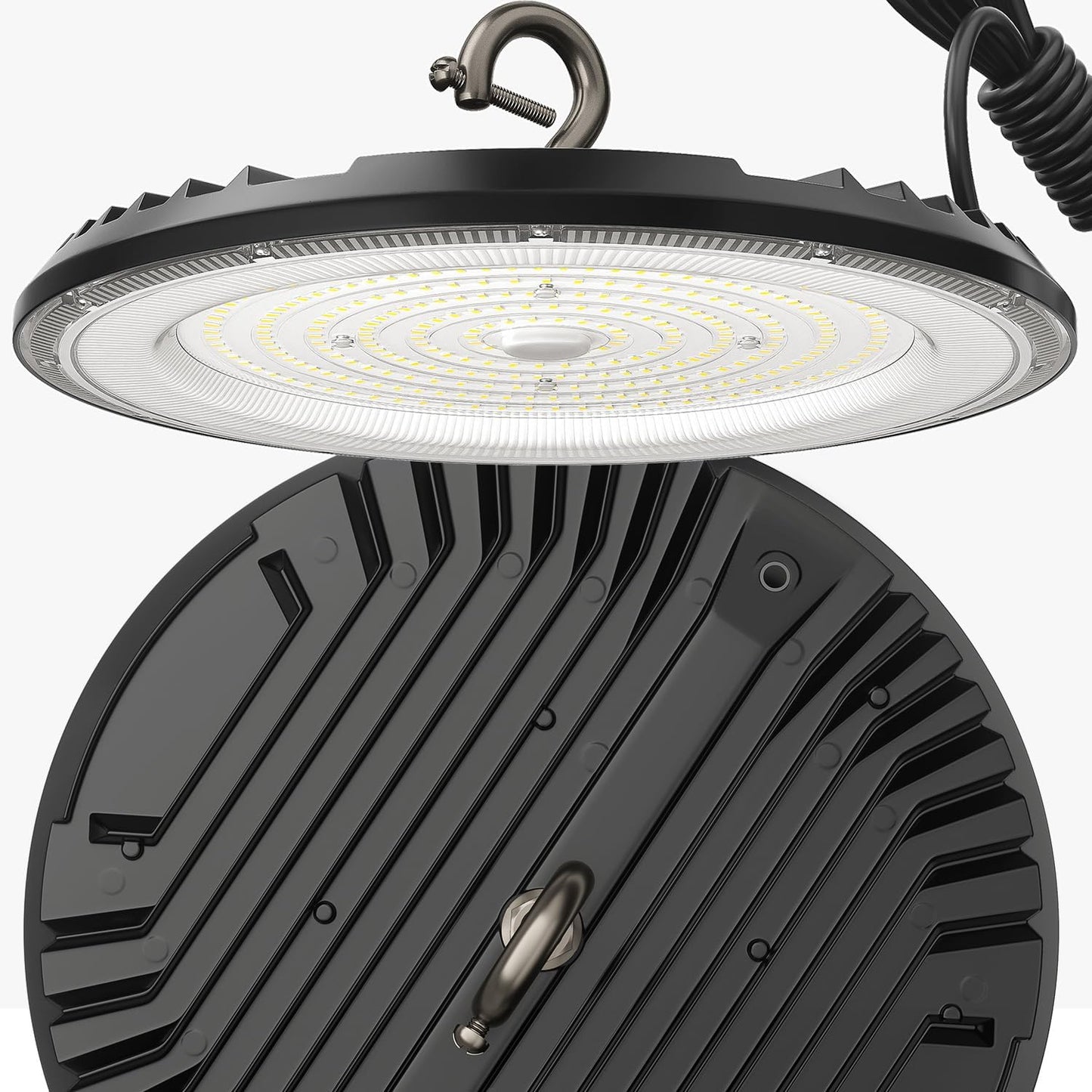 Luz LED UFO 200W 13ft enchufe IP65 para garaje tienda
