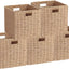 5 Cestas Tejidas Cuerda Papel 10.5'' Marrón Claro