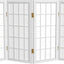 Biombo Shoji portátil 2ft madera blanco 6 colores