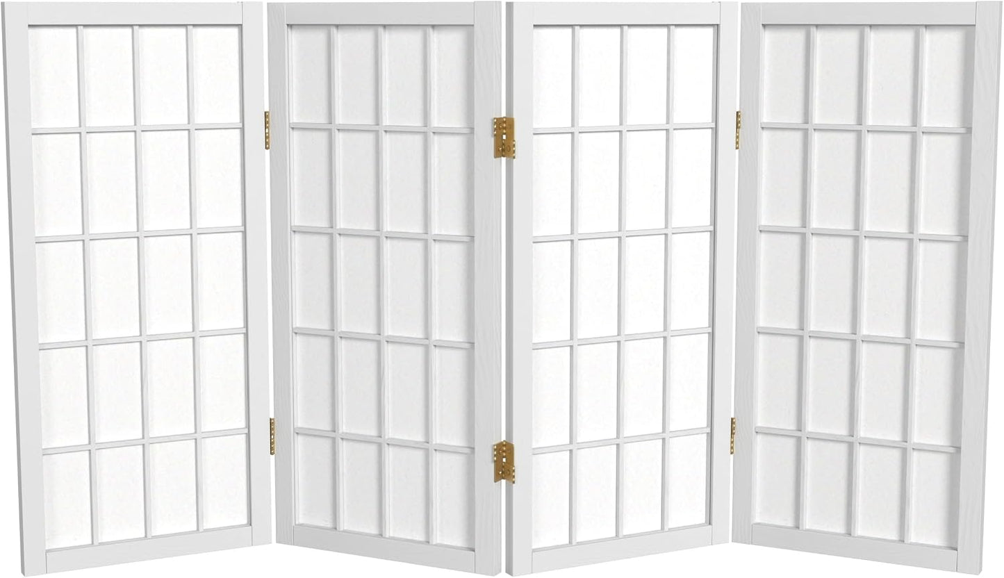 Biombo Shoji portátil 2ft madera blanco 6 colores